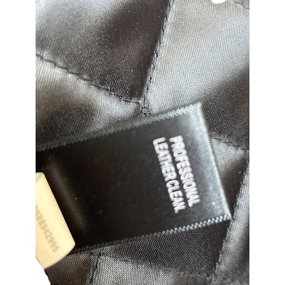 Croft & Barrow Leather Jacket Black Women Medium Zip-in Quilted Lining - Picture 10 of 11
